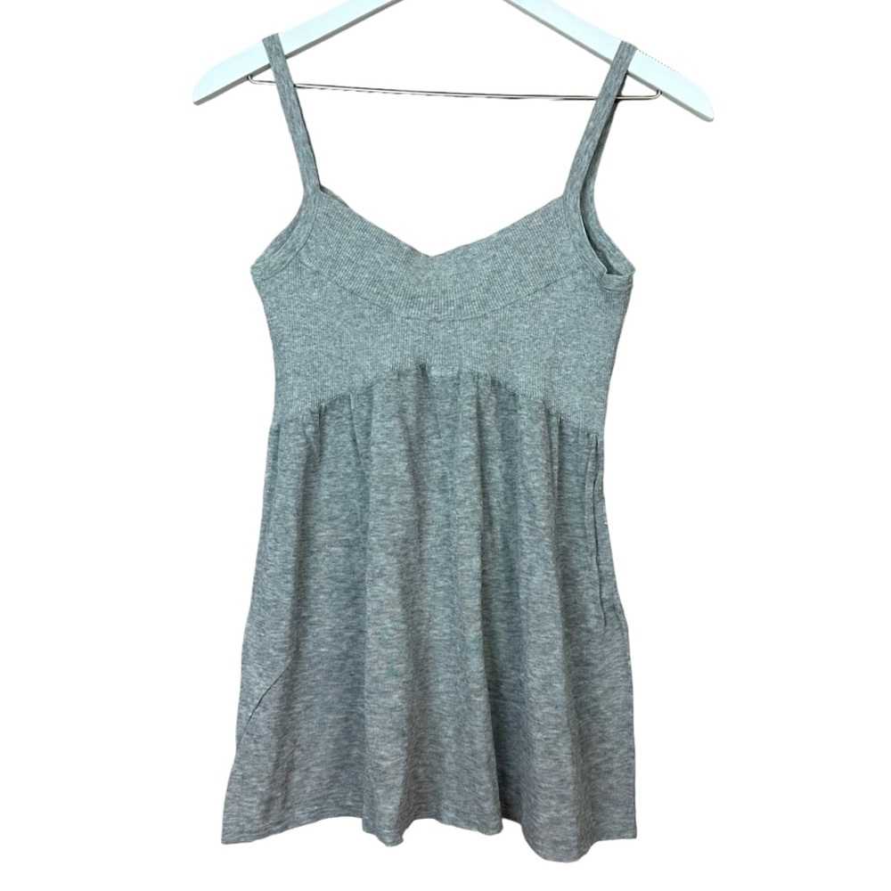 Susana Monaco Grey Sheer Tank Top Women Sz M